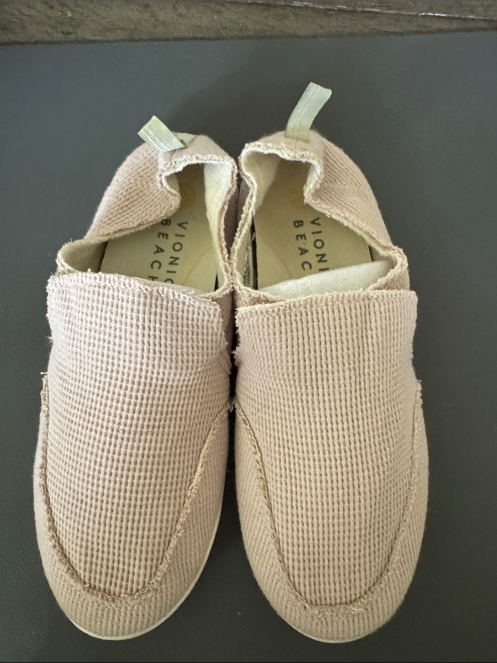 Vionic Beach Beige Waffle Knit Slip-On Sneakers